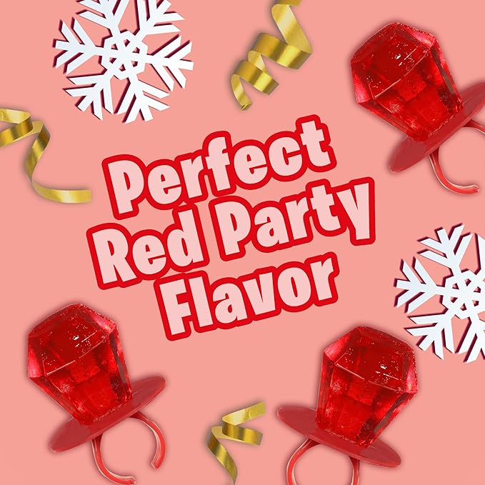 Ring Pop Red Christmas Candy Lollipops, 30 Ct Bulk Individually Wrapped in Red Cherry Flavor, Full Size, Fun Hard Candy For Birthday Parties, Holiday Parties, Stocking Stuffers, Gifts, Party Favors