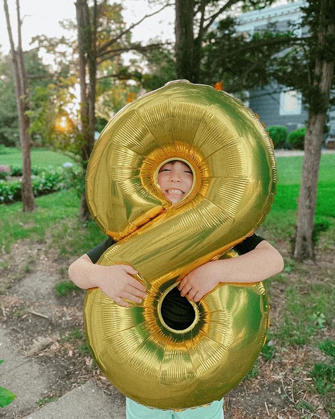 1 Balloon - Champagne Gold Birthday Number Balloons, 40 Inch Large Foil Balloons for Men Women Boys Girls Champagne Gold Themed Birthday Decorations