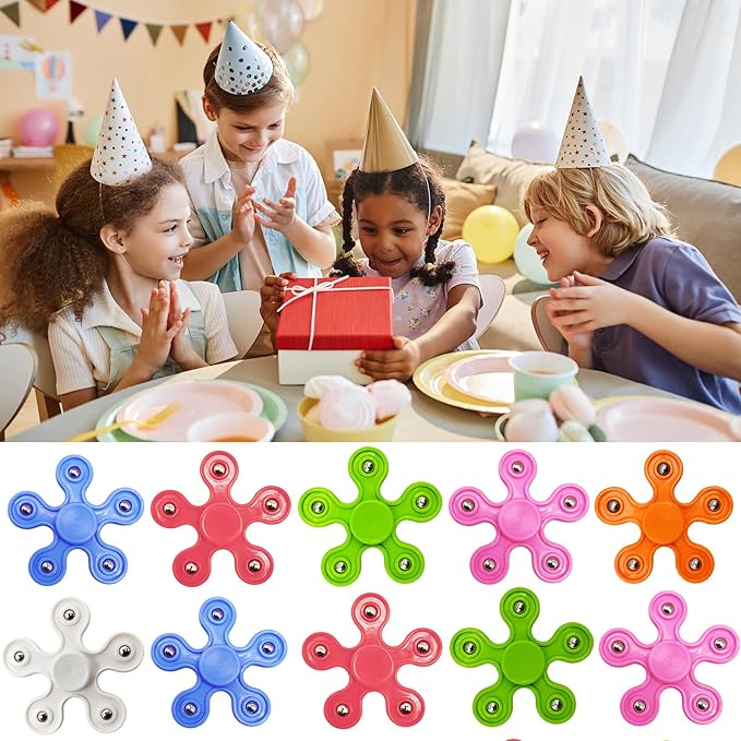 24 Pack Fidget Spinner Toys for Kids，Stress Relief Sensory Toys,Birthday Party Favors Gifts,Goodie Bag Stuffers, Classroom Prizes Fidget Toy