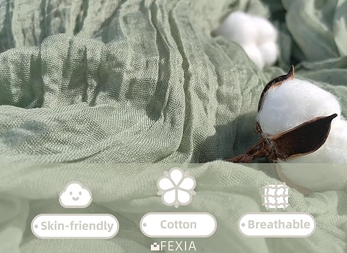 FEXIA 3 Pack Sage Green Table Runner 35x120 Inches for Baby Shower Decoration Gauze Rustic Table Runner for Wedding Party First Communion Centerpiece Engagement Bridal Shower Boho Decoration