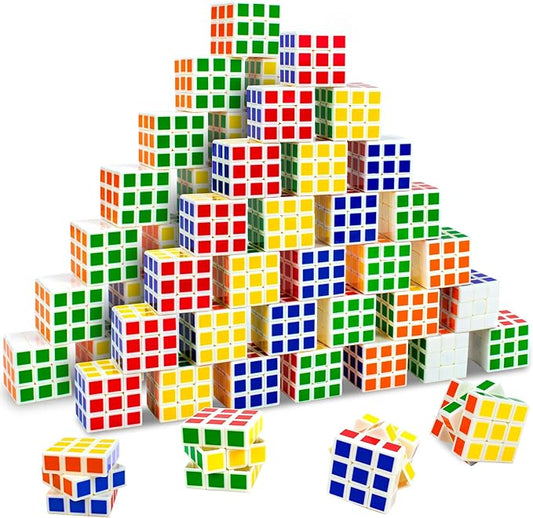 48 Pack Mini Cube Puzzle Box Toys Party Favors for Kids, 1.18in 3x3 Magic Cubes Brain Teaser for Classroom Prizes, Students School Rewards, Puzzles Game Toy for Christmas Goodie Bag & Stocking Stuffer