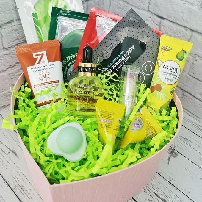 1 LB Fluorescent Green Crinkle Cut Paper Shred Filler Great for Gift Wrapping, Basket Filling, Birthday, Wedding, Halloween, Thanksgiving, Christmas Day, New Year Party Decorations Filling Supplies