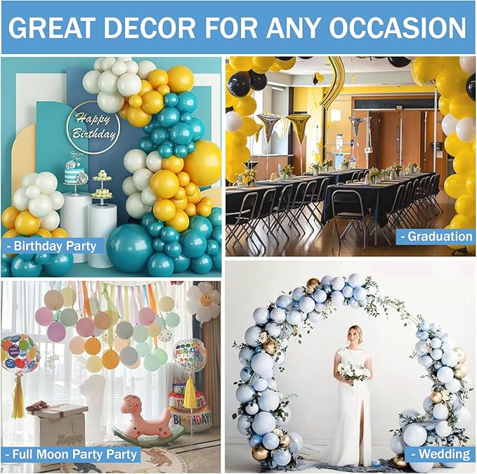 Balloon Arch Garland Kit, 82ft Balloon Garland Strips - 500Pcs Glue Point Dots Tape - 20 Balloon Flower Clips and 2 Tie Tools for Balloon Arch, Birthday Party, Wedding Decoration