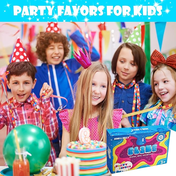 24 Pack Clear Slime Kit for Kids - Glitter Crystal Slime Kit for Girls 8-12 with Sequins, Non Sticky Stress Relief Toys for Kids & Adults, Princess Toys, Party Favors, Stress Relief, Classroom Prizes