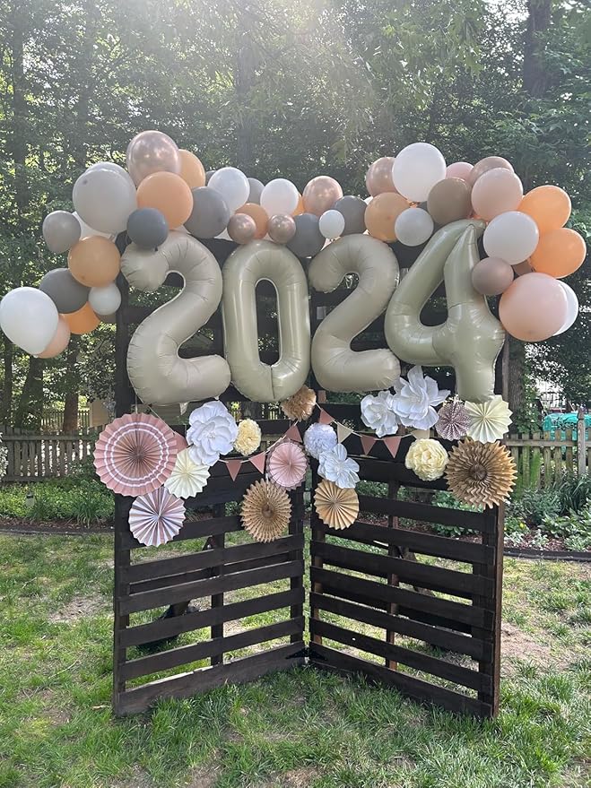 0 Balloons Numbers Birthday Decorations for Women Men, Number Balloons 40 In, Cream Birthday Party Decorations Big Balloons for 10 20 30 Wedding, Celebration Party, Graduations