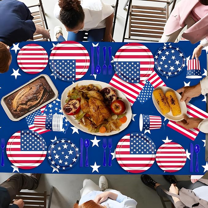 Liacere 100Pack Pre Rolled Blue Silverware and Napkin - Disposable Blue Plastic Utensils-Wrapped Plastic Cutlery Set with Napkin:100 Forks,100 Knives,100 Spoons,100 Napkins for Wedding&New Year