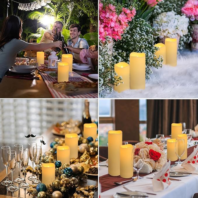 60-Pack LED Flameless Candles with Remote Control - Perfect for Parties, and Special Occasions (Three Sizes)