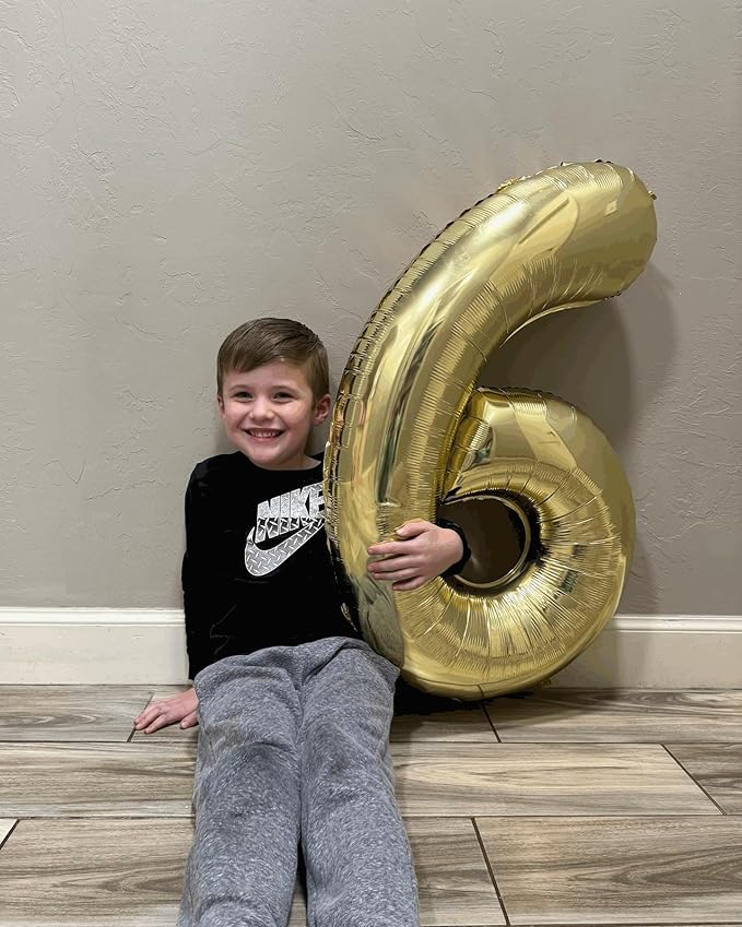 0 Balloon - Champagne Gold Birthday Number Balloons, 40 Inch Large Foil Balloons for Men Women Boys Girls Champagne Gold Themed Birthday Decorations