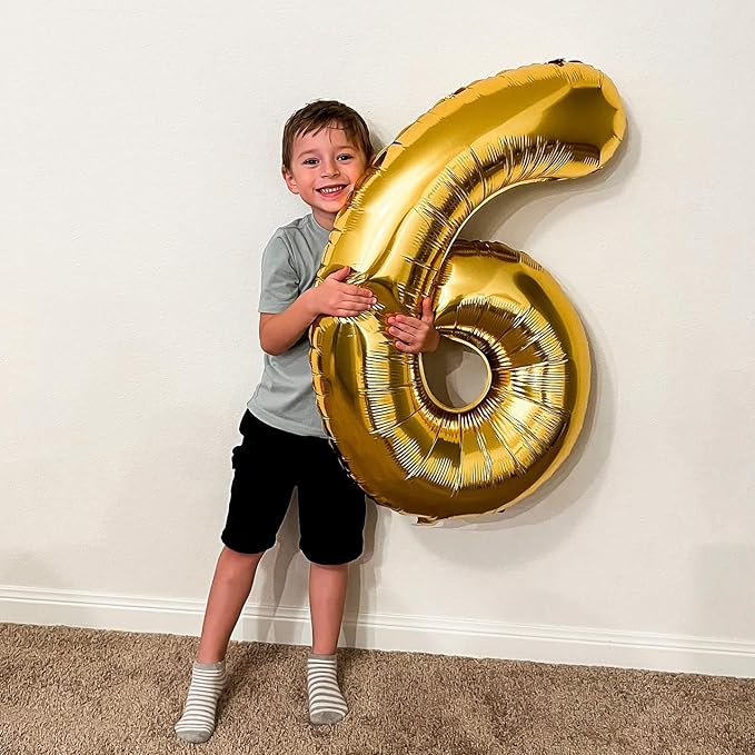 0 Balloon - Gold Birthday Number Balloons, 40 Inch Large Foil Balloons for Men Women Boys Girls Gold Themed Birthday Decorations