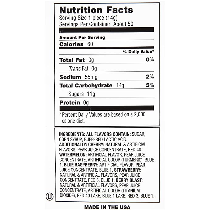 Ring Pop Candy, Christmas Lollipops, 50 Ct Party Favors in Assorted Fruity Flavors - Full Size, Bulk Variety Pack, Individually Wrapped Hard Candy For Stocking Stuffers, Holiday Candy Bowls, Gifts