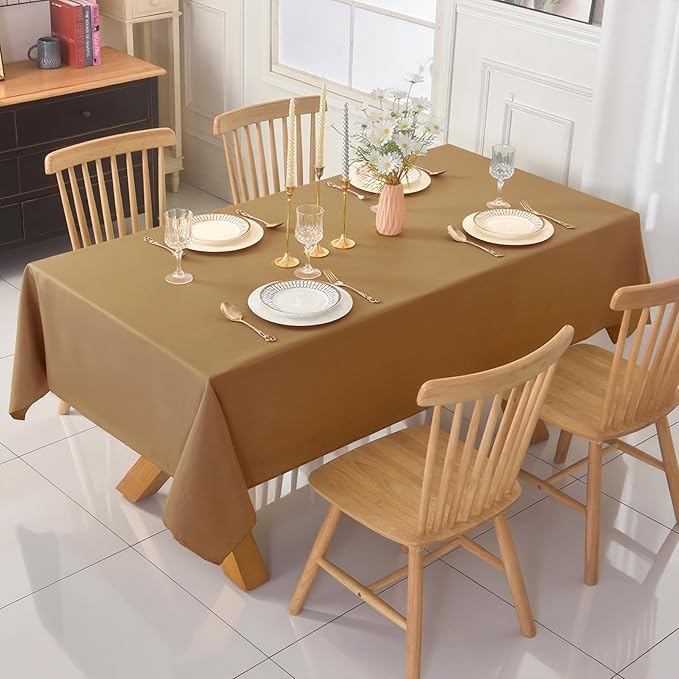 6-Pack 60x60 inch Coffee Table Cloths, Solid Stain and Wrinkle Resistant Tablecloth, Premium Plain Weave Polyester Fabric Rectangle Table Linen Covers for Hotel, Banquet