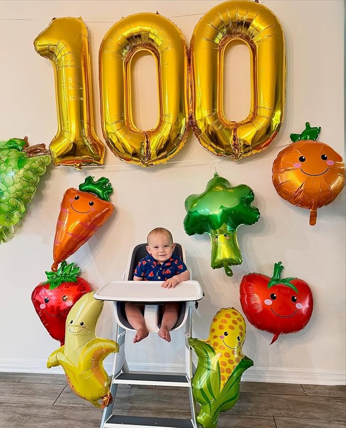 0 Balloon - Gold Birthday Number Balloons, 40 Inch Large Foil Balloons for Men Women Boys Girls Gold Themed Birthday Decorations