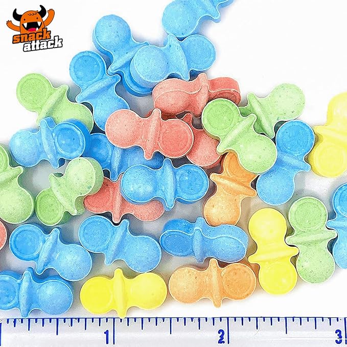 Snack Attack Oh Baby Candy Pacifiers Hard Candy Bulk Assorted Flavors Gender Reveal Double Sealed Bag Shower Favors Kids Baby Shower Celebration 2lb Bag
