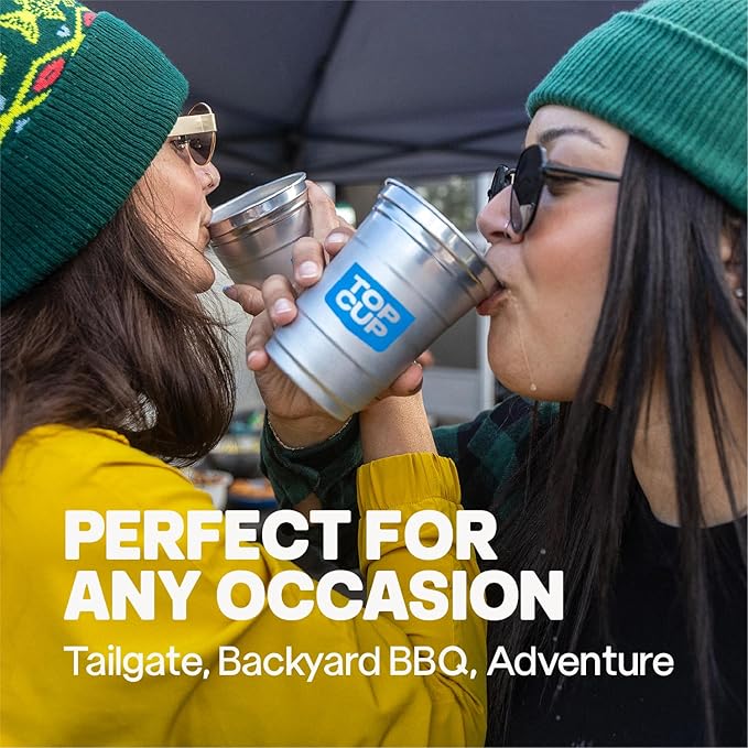 Top Cup by Ball – 20 Ounce, 30 Count, Reusable Aluminum Party Cups | Cold-Holding, Recyclable, Made in USA