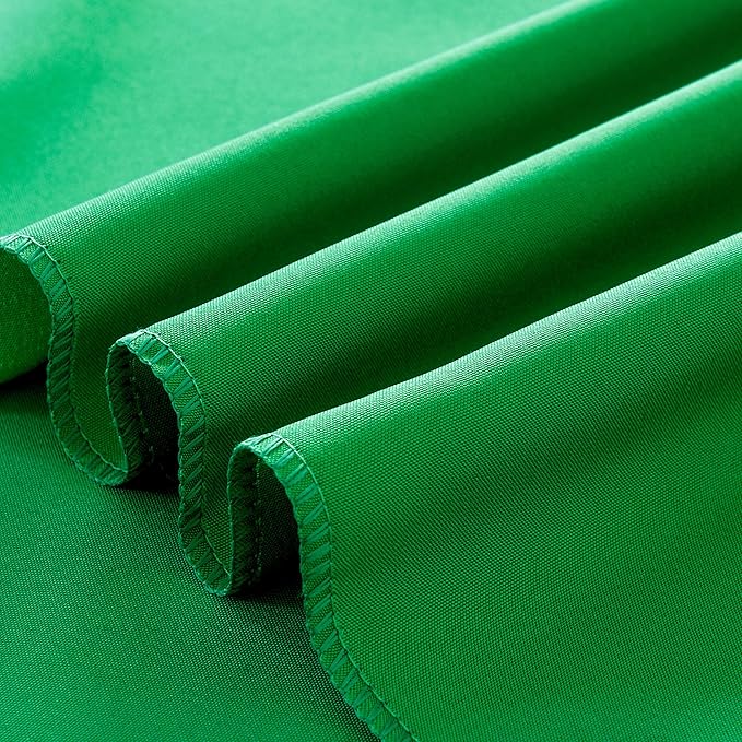 6-Pack Round 108-inch Forest Green Table Cloths, Solid Stain and Wrinkle Resistant Circular Tablecloth, Premium Plain Weave Polyester Fabric Table Linen Covers for Hotel, Banquet