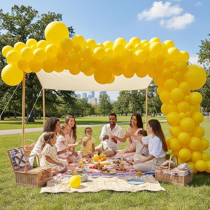 Balloon Garland Arch Kit – 146 Pcs Yellow Balloons for Baby Shower, Birthday, Gender Reveal, Wedding Party – DIY Kit by Vellax™