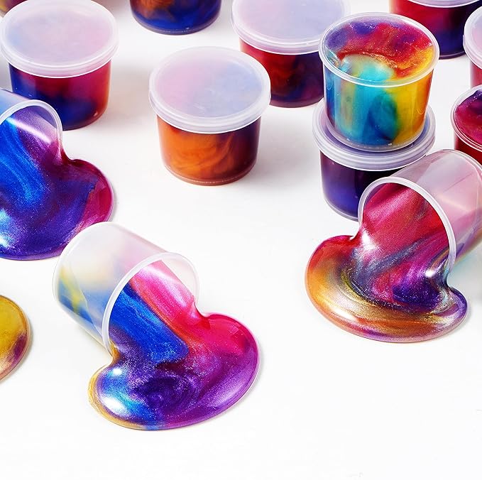 JOYIN Slime Party Favors, 36 Pack Galaxy Slime Cup - Stretchy, Non-Sticky, Mess-Free, Stress Relief, and Safe - Toys for Girls and Boys - Classroom Reward, Party Supplies