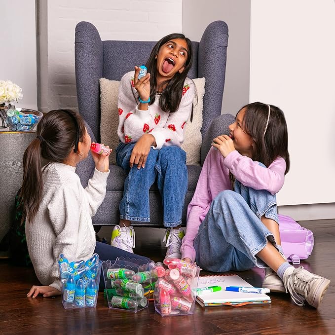 Baby Bottle Pop Christmas Candy Lollipop, 18 Ct Bulk Lollipops w/Dipping Powder in Assorted Fruity Flavors, Full Size, Individually Wrapped Hard Candy For Party Favors, Stocking Stuffers, Kids Gifts