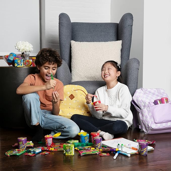 Juicy Drop Sour Halloween Candy Gummies, 16Ct Sweet Chewy Candy w/Sour Gel in Assorted Fruity Flavors, Full Size, Sour Candy Variety Pack For Party Favors, Trick or Treat, Halloween Bowls, Kids Gifts