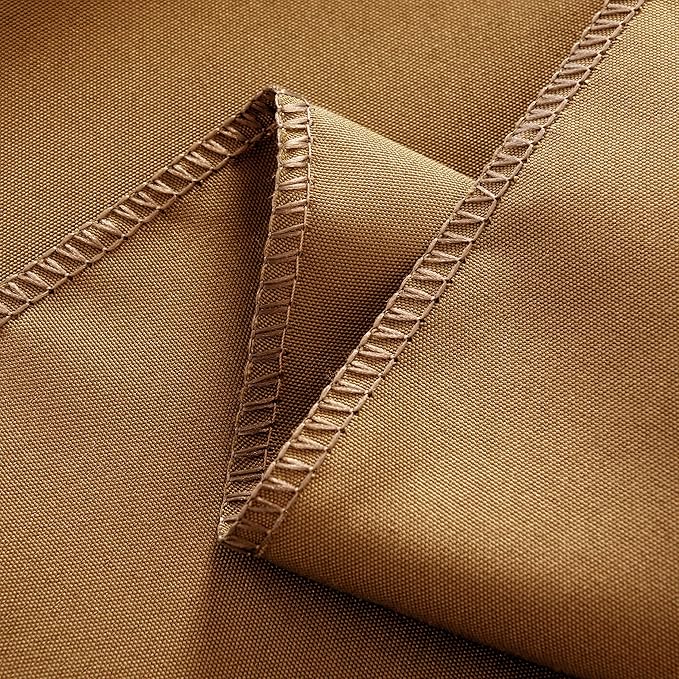 2-Pack Round 108-inch Coffee Table Cloths, Solid Stain and Wrinkle Resistant Circular Tablecloth, Premium Plain Weave Polyester Fabric Table Linen Covers for Hotel, Banquet